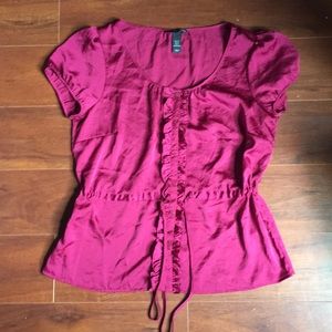 H&M Ruby Red Blouse